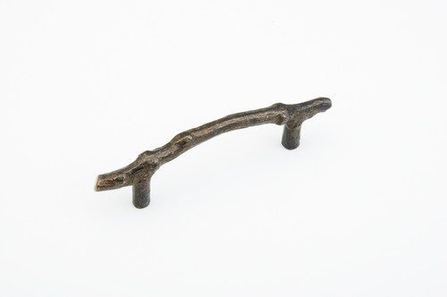 Schaub and Company Mountain Collection  4" Antique Bronze Twig Pull