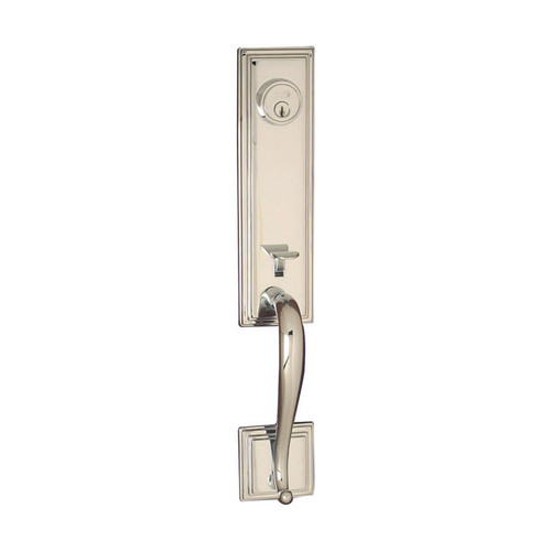 Chrome Union Square Front Door Handleset by Better Home Products. Discount Prices on hardware at www.completehomehardware.com