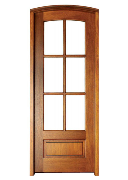 Mahogany Alexandria TDL 6LT 8/0 Single Door with Arch Top