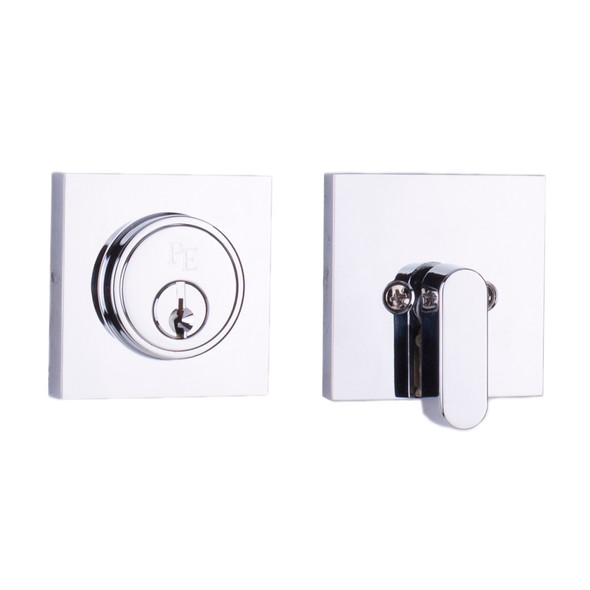 Weslock Chrome Square Single Cylinder Deadbolt Weslock Chrome Square Single Cylinder Deadbolt