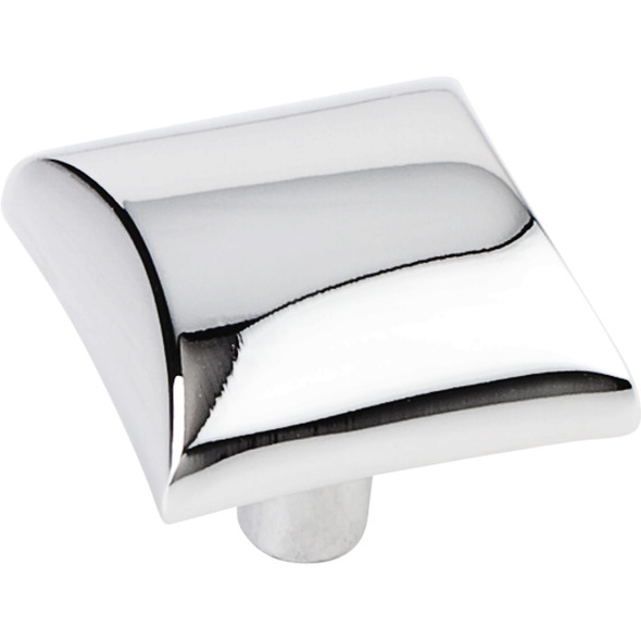 Polished Chrome 1" Overall Length Square Cabinet knob 82356 (525PC) Elements Glendale Collection