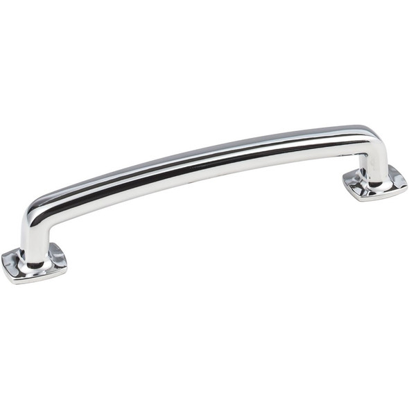 Polished Chrome 5-7/8" Belcastel Decorative Forged Look Flat Bottom Pull (MO6373-128PC)