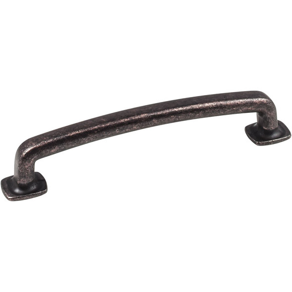 Distressed Oil Rubbed Bronze 5-7/8" Belcastel Decorative Forged Look Flat Bottom Pull (MO6373-128DMAC)