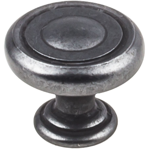 Gun Metal 1-1/4" Bremen 1 Decorative Button Cabinet Knob (117DACM)