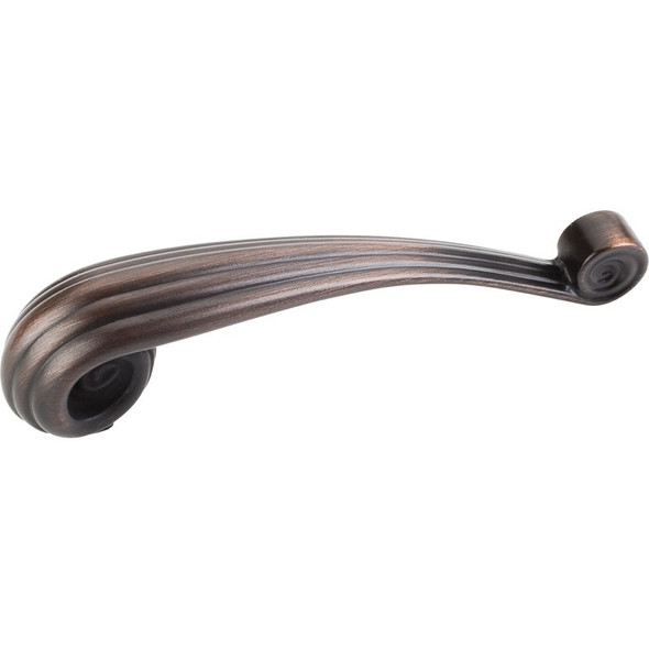 Brushed Oil Rubbed Bronze 4-3/4" Lille Vertical Palm Leaf Decorative Cabinet Pull (415-96V-DBAC)