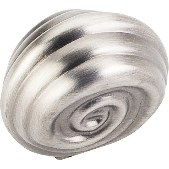 Brushed Pewter 1-1/4" Lille Palm Leaf Decorative Cabinet Knob (415S-BNBDL)