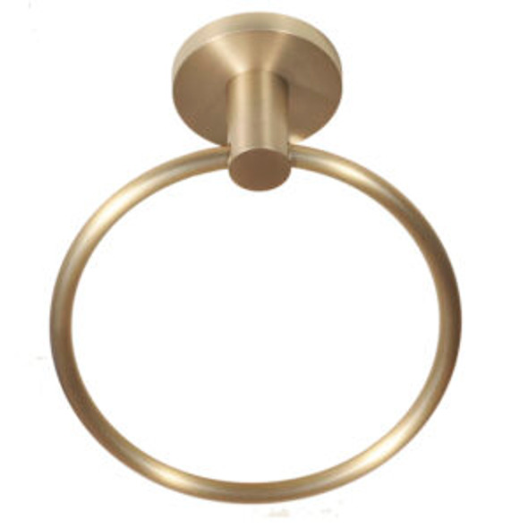 Satin Brass Towel Ring Park Presidio