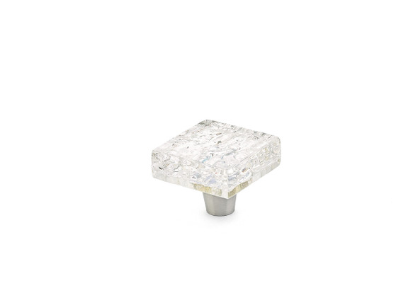 Schaub and Compnay Pearl Clear Square Cabinet Knob
