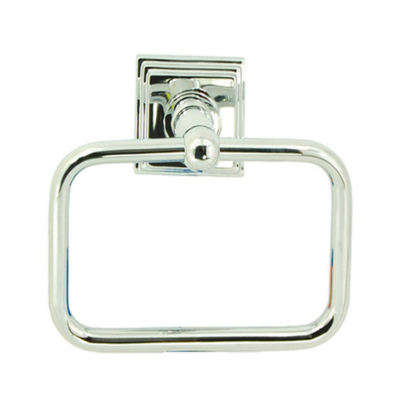 Chrome Union Square Towel Ring