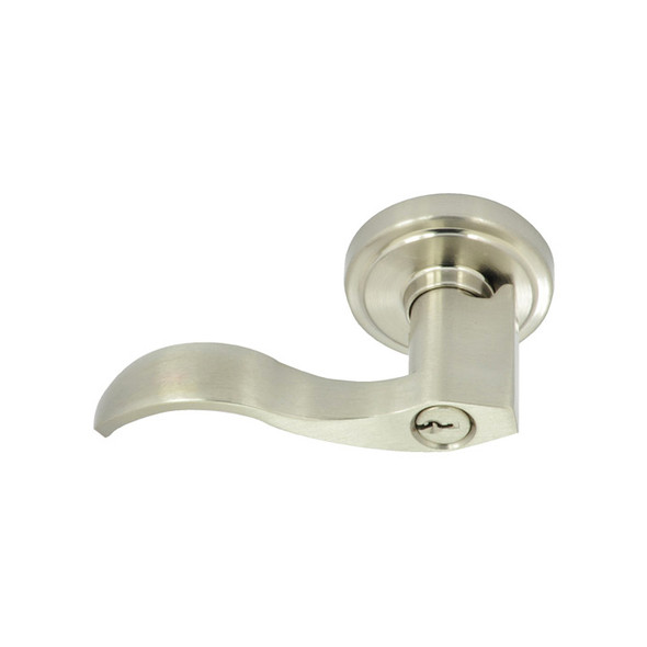 Satin Nickel Twin Peaks Left Hand Entry Lever