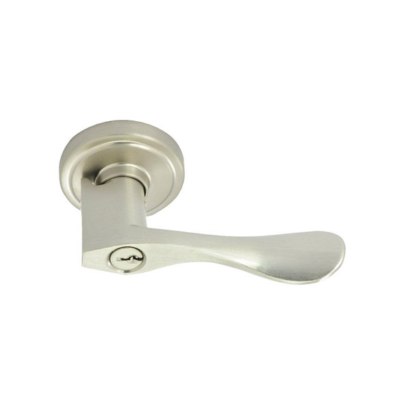 Satin Nickel Twin Peaks Right Hand Entry Lever by Better Home