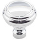 Brixton Rimmed Knob 1 1/4 Inch - Polished Chrome Interior Modern Shed Kitchen Bathroom Door Metal Knob Lock Hardware