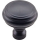 Brixton Rimmed Knob 1 1/4 Inch - Flat Black Interior Modern Shed Kitchen Bathroom Door Metal Knob Lock Hardware