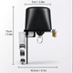 Dimensions of the Smart Wi-Fi valve controller showing overall height, width, and mounting size for installation on compatible quarter-turn ball valves.