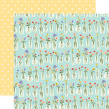 Oh Happy Day: Flower Jars 12x12 Patterned Paper Oh Happy Day: Flower Jars 12x12 Patterned Paper