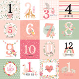 Welcome Baby Girl: Milestone Journaling Cards 12x12 Patterned Paper