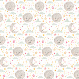 Welcome Baby Girl: Moon and Stars 12x12 Patterned Paper