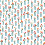 Summer: Floral Jars 12x12 Patterned Paper