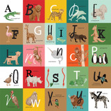 Animal Kingdom: Alphabet Squares 12x12 Patterned Paper