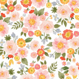 Flora No. 5: Happy Large Floral 12x12 Patterned Paper Flora No. 5: Happy Large Floral 12x12 Patterned Paper