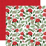 The Magic Of Christmas: Poinsettias and Pine 12x12 Patterned Paper