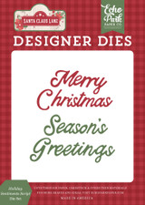 Santa Claus Lane: Holiday Sentiments Script Medium Die Set