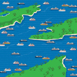 Bon Voyage: Ocean Blue 12x12 Patterned Paper