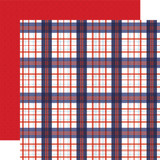 Fourth Of July: Patriotic Plaid 12x12 Patterned Paper