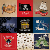 Pirates: 4x4 Journaling Cards 12x12 Patterned Paper Pirates: 4x4 Journaling Cards 12x12 Patterned Paper