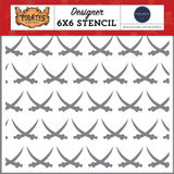 Pirates: Pirate Swords Stencil Pirates: Pirate Swords Stencil