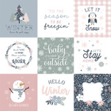 Winterland: 4x4 Journaling Cards 12x12 Patterned Paper