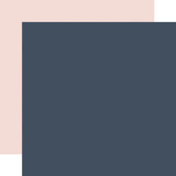 Winterland: Navy / Lt. Pink 12x12 Coordinating Solid Paper