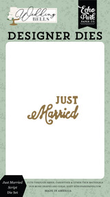 Wedding Bells: Just Married Script Small Die Set