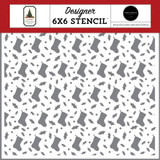 A Vintage Christmas: Stockings Were Hung Stencil