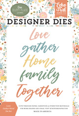 Our Happy Place: Love Gather Word Large Die Set