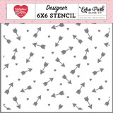 Valentine's Day: Love Arrows Stencil