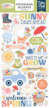 Blossoms And Bees 6x13 Chipboard Accents