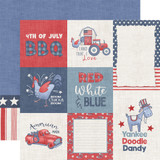 Yankee Doodle: USA Journaling Cards 12x12 Patterned Paper