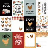 Chickens: 3x4 Journaling Cards 12x12 Patterned Paper