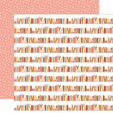 Bookish: Stacked Shelves 12x12 Patterned Paper
