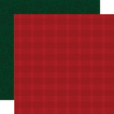 Santa Claus: Red Dashed Plaid 12x12 Patterned Paper