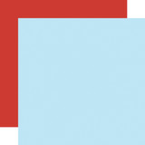 Italy: Lt. Blue / Red 12x12 Coordinating Solid Paper