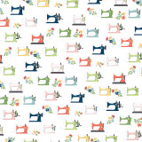 Craft and Create: Sewing Machines 12x12 Patterned Paper