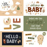 Special Delivery Baby: 6x4 Journaling Cards 12x12 Patterned Paper