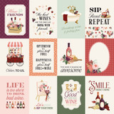 Wine: 3x4 Journaling Cards 12x12 Patterned Paper