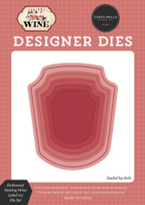 Wine: Embossed Nesting Wine Label #3 Medium Die Set