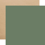 It's Time To Travel: Dk. Green / Kraft 12x12 Coordinating Solid Paper