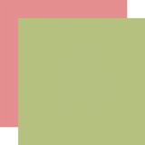 In Full Bloom: Green / Dk. Pink 12x12 Coordinating Solid Paper