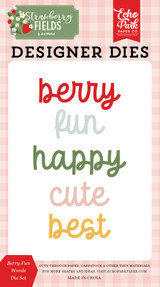Strawberry Fields: Berry Fun Words Small Die Set