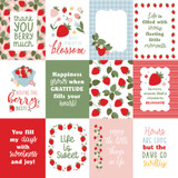 Strawberry Fields: 3x4 Journaling Cards 12x12 Patterned Paper